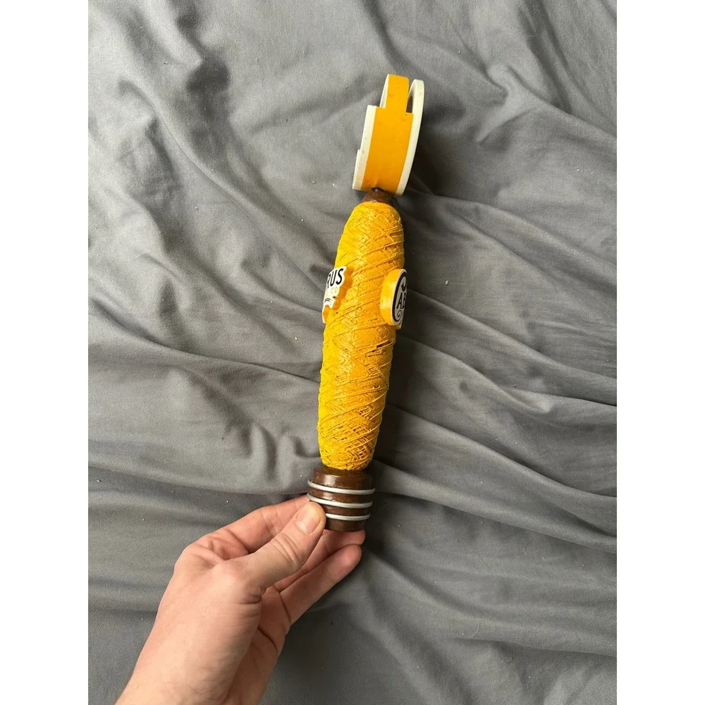Cabarrus Brewing Co Sour Drop Sour Ale Beer Tap Handle Yellow Bobbin Spool CBC